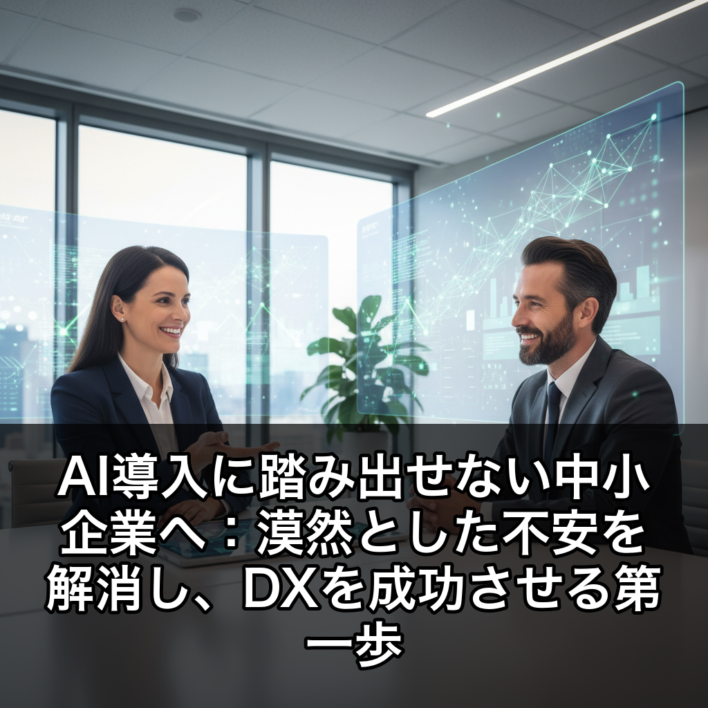 AI導入に踏み出せない中小企業へ：漠然とした不安を解消し、DXを成功させる第一歩