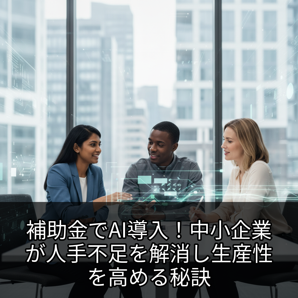 補助金でAI導入！中小企業が人手不足を解消し生産性を高める秘訣