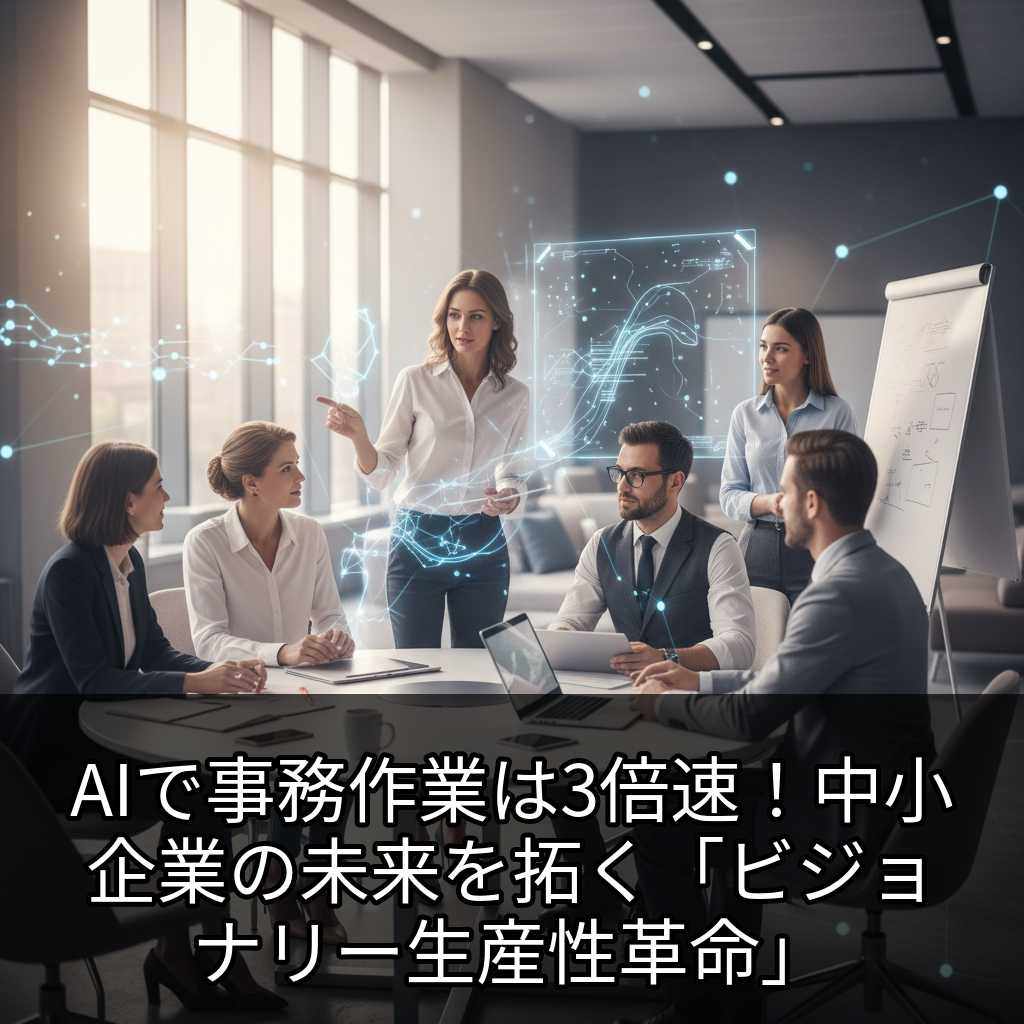 AIで事務作業は3倍速！中小企業の未来を拓く「ビジョナリー生産性革命」