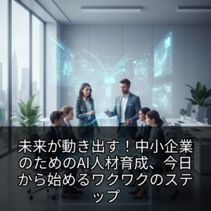 未来が動き出す！中小企業のためのAI人材育成、今日から始めるワクワクのステップ