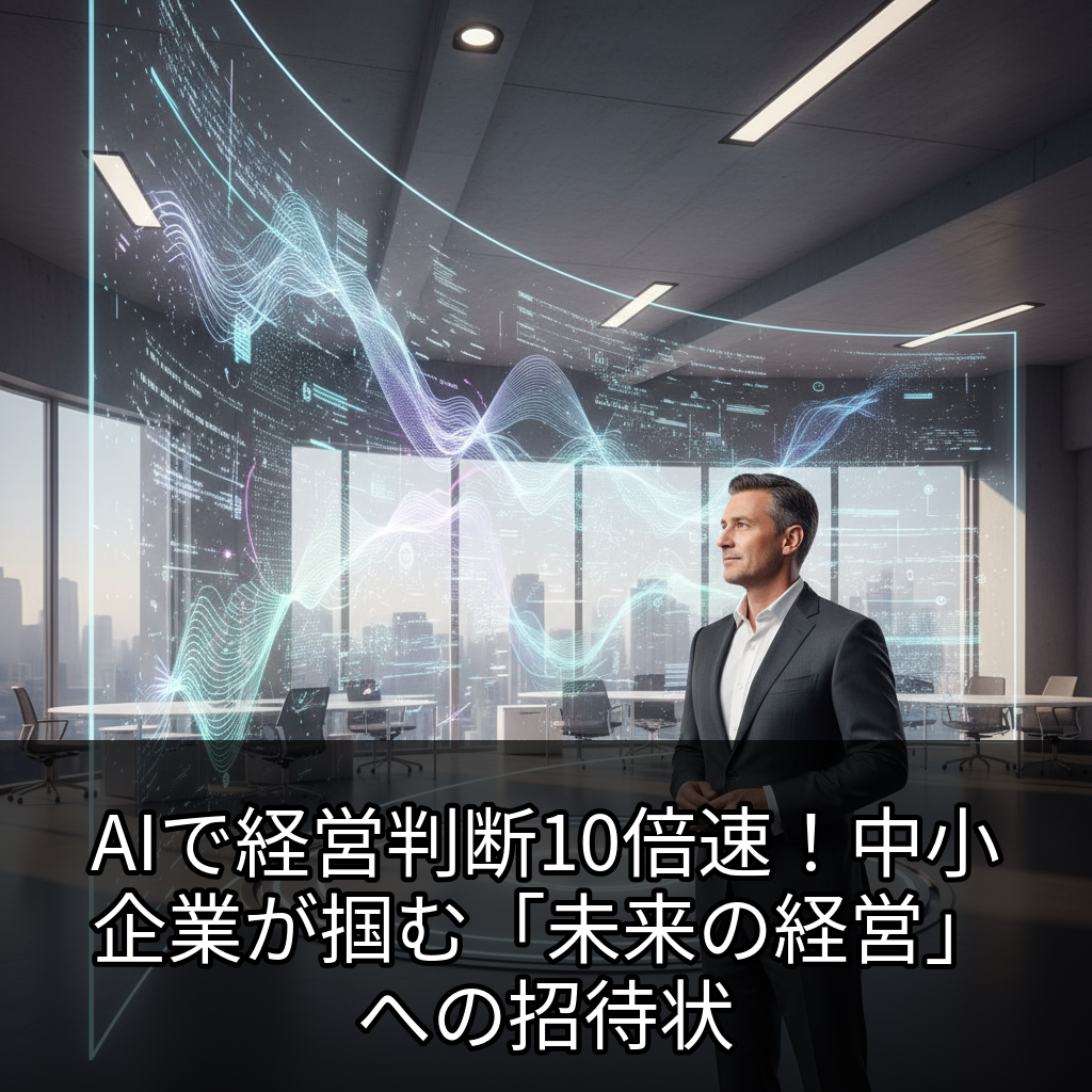 AIで経営判断10倍速！中小企業が掴む「未来の経営」への招待状