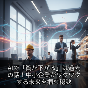 AIで「質が下がる」は過去の話！中小企業がワクワクする未来を掴む秘訣