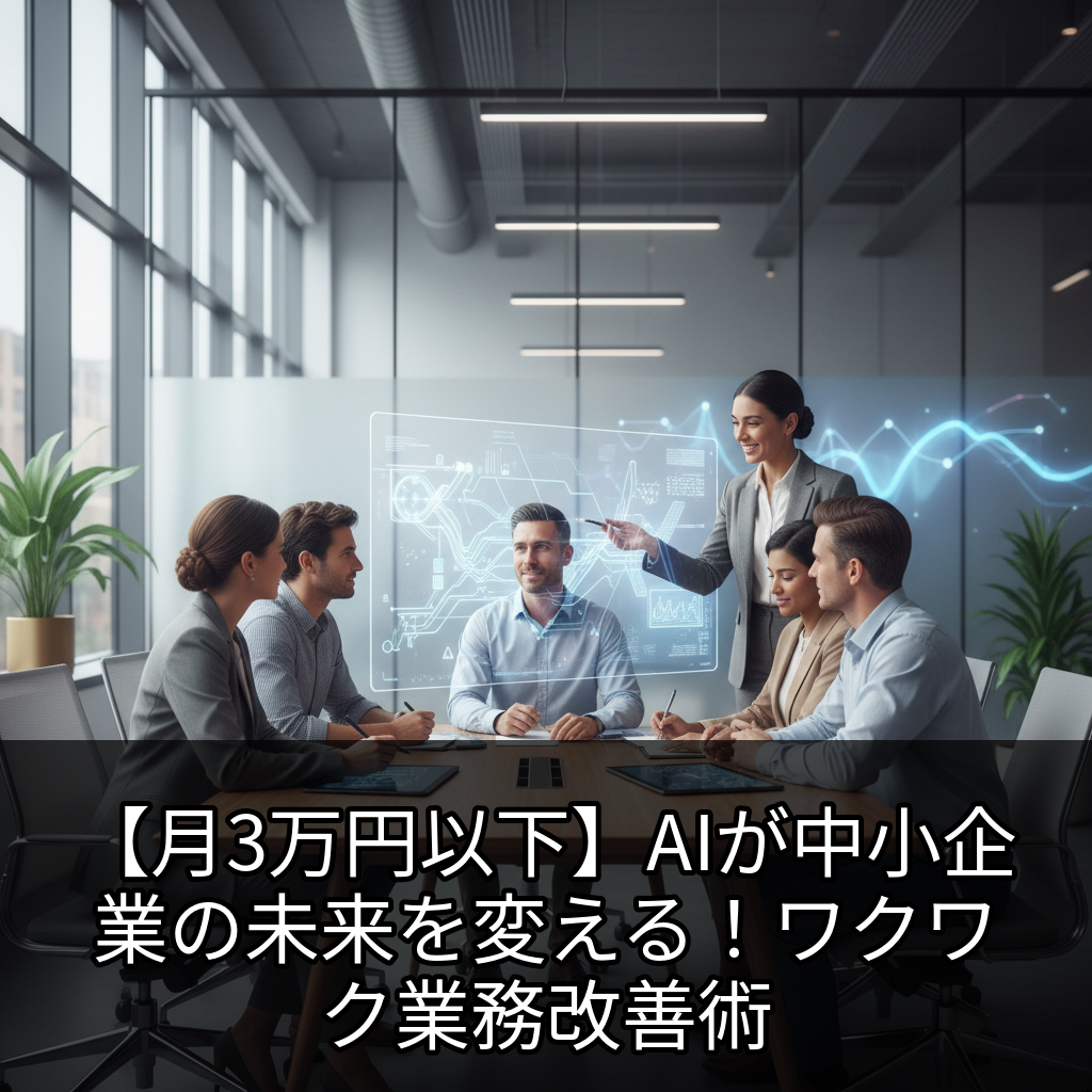 【月3万円以下】AIが中小企業の未来を変える！ワクワク業務改善術